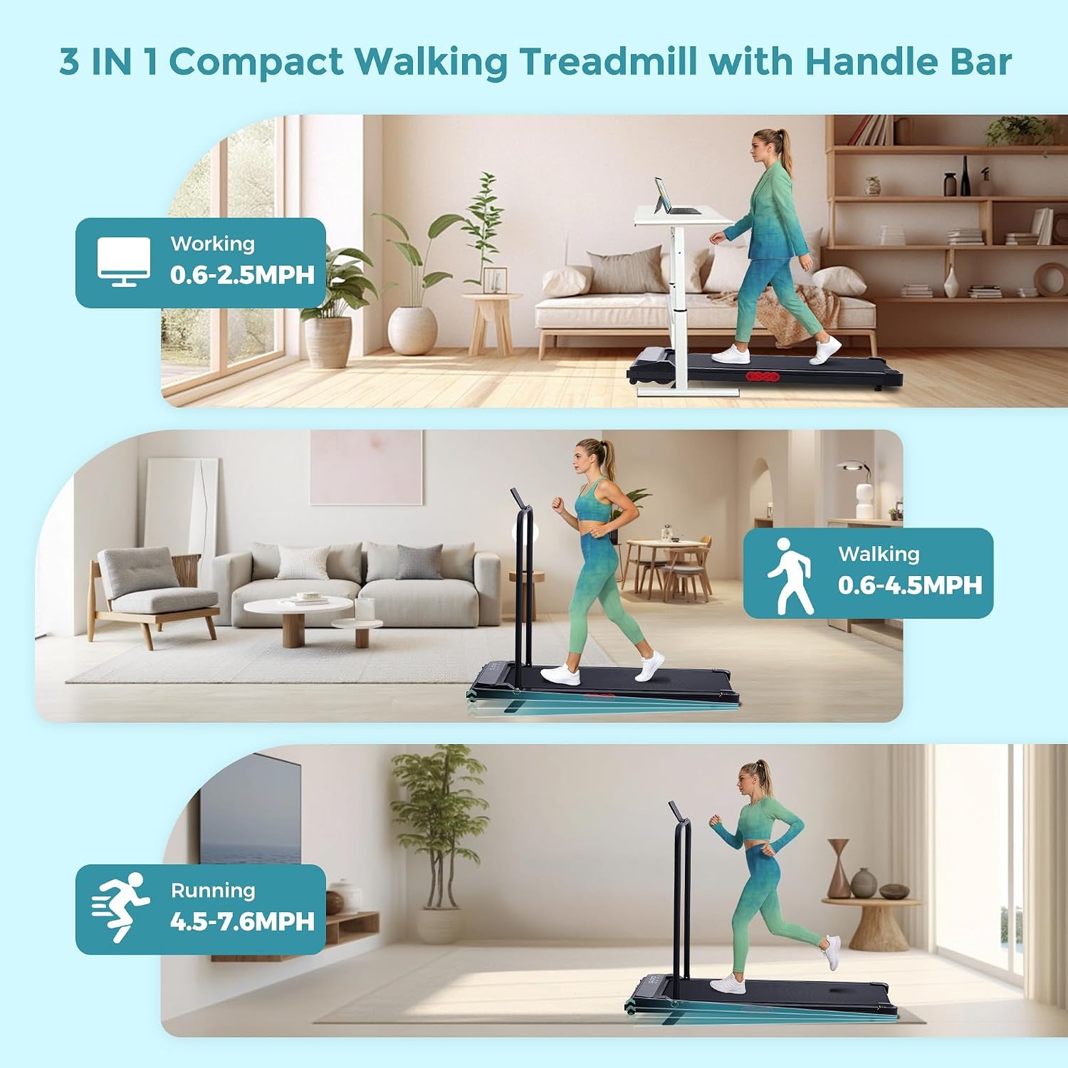 Compact Home Treadmill for Women